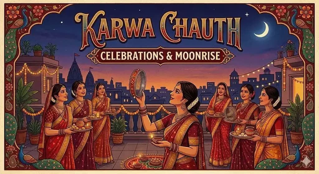 करवा चौथ 2026: तारीख, चंद्रदर्शन वेळ, व्रत आणि महत्त्व — सण
